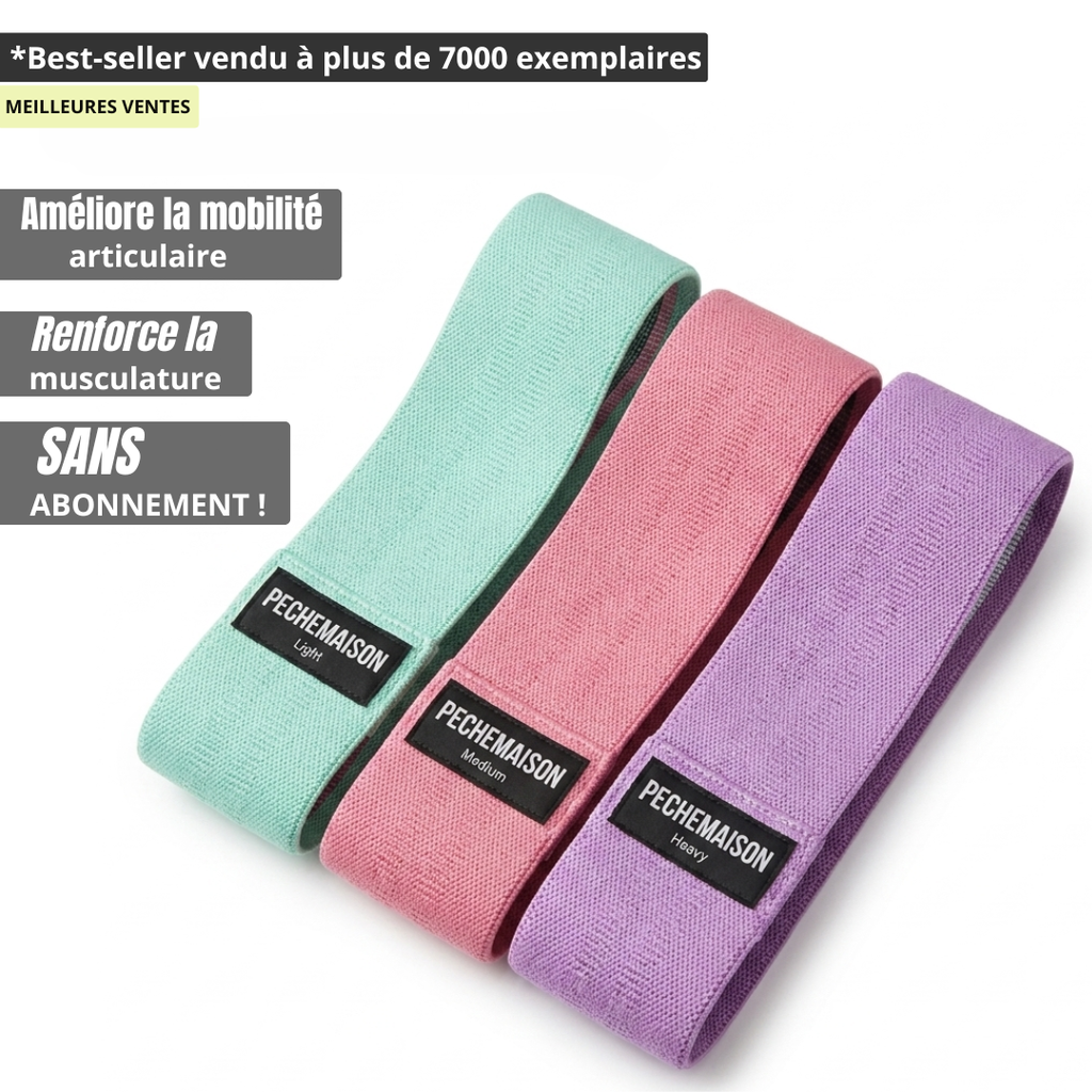 Kit Bandes de Résistance Pêche-Maison  3 niveaux